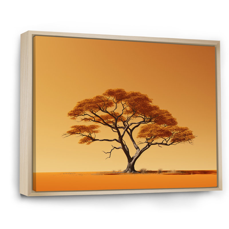 Arbre africain, tonnelle I - arbre, art mural africain, salon, Cadre naturel flottant, H 16 po x l 32 po x P 1 po