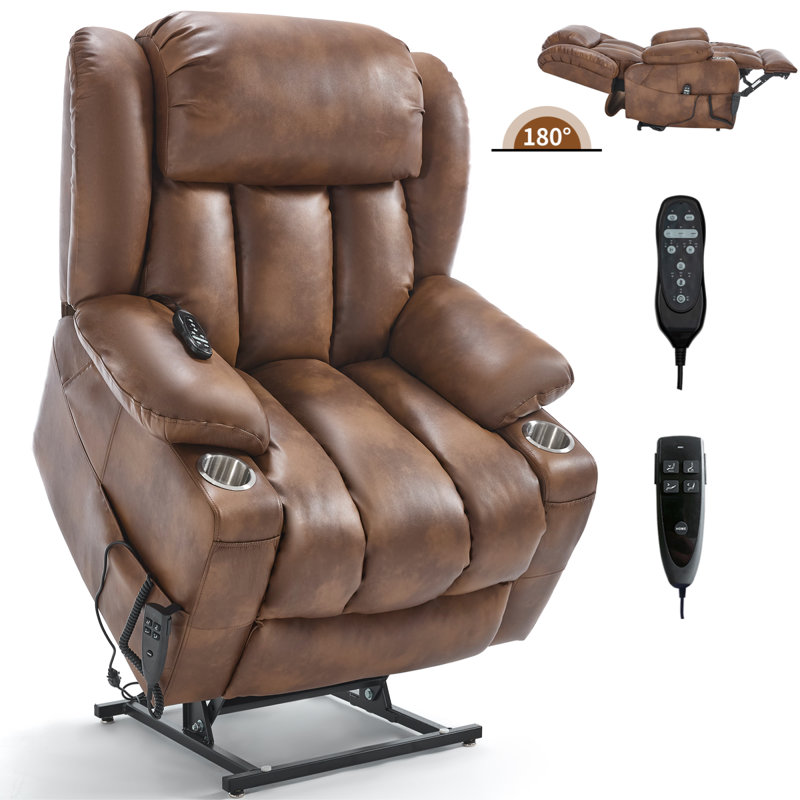 Fauteuil inclinable électrique Power Lift en métal et bois pour la détente à la maison
