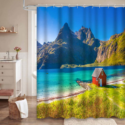 House Beach, Norvège, village d'été, côte, paysage arctique, magnifique avec 12 crochets