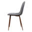 Chaise de salle à manger rembourrée en tissu avec pieds en métal (ensemble de 2)-64176399