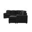Modulaire convertible moderne avec rangement, coussins assortis et lit escamotable pour les salons principaux