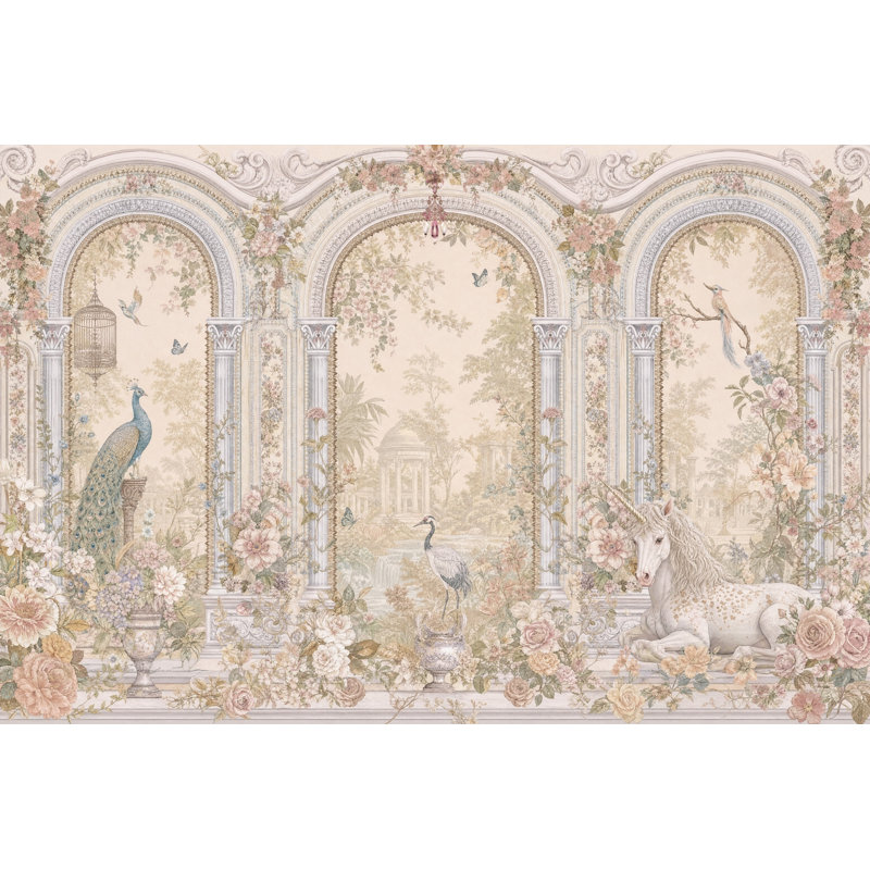 Décoration murale amovible de papier peint chinois discret, 200"x120", Textured Non-Pasted
