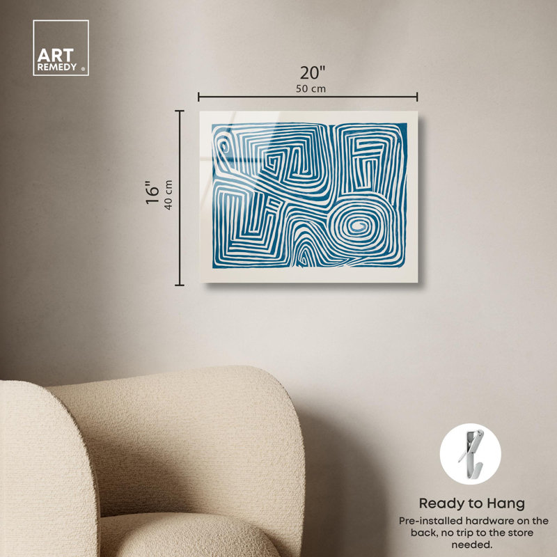 «Maze Loop II», reproduction d'art sur toile par Art Remedy, H 16 po x l 20 po