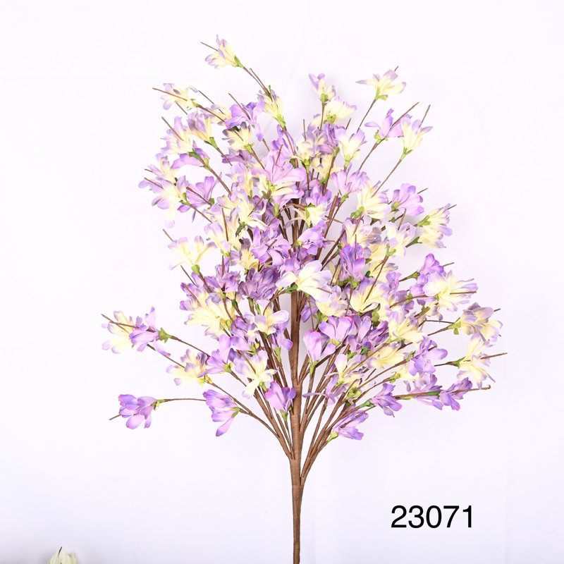 Faux forsythia, arrangement de fleurs, Mauve