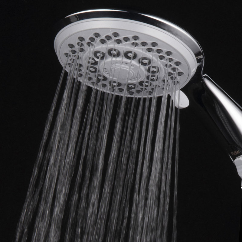 Chrome Handheld Shower Head with 7 Spray Settings