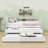 Palantoni Twin Size Wood Daybed with 2 Trundles and Slats-1375763693