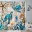 Rideau de douche avec crochets Ocean