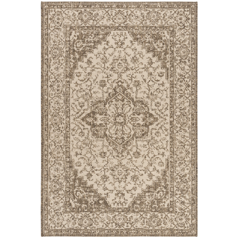 Girard Cream/Beige Area Indoor/Outdoor Rug, Rectangle 155 x 229 cm