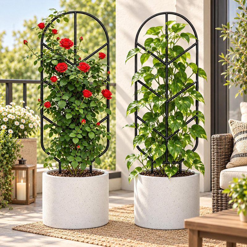 30 in. H x 10.6 in. W Fan Trellis