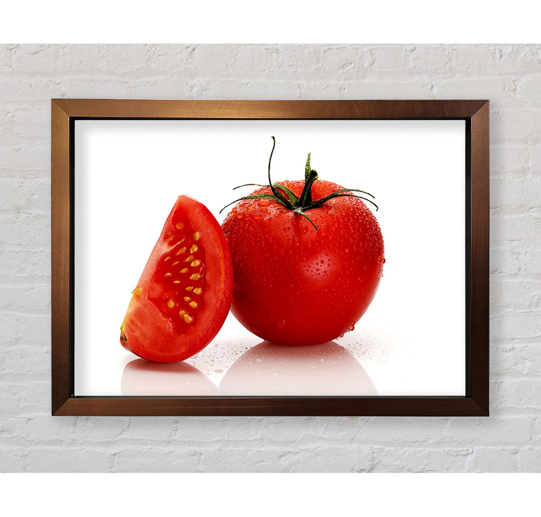 Gerahmter Kunstdruck Dewdrop Tomato