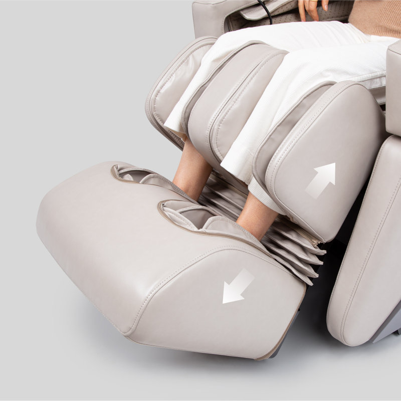 Black & Brown Faux Leather 3D Massage Chair with Heat