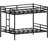 Queen Bunk Bed, Black Metal Frame And Full Guardrail With - Long-Lasting Support Of 110 Lbs Per Bunk, High Ensuring , For Easy Access, Sophisticated Look Underbed Storage, Space Option, Simple