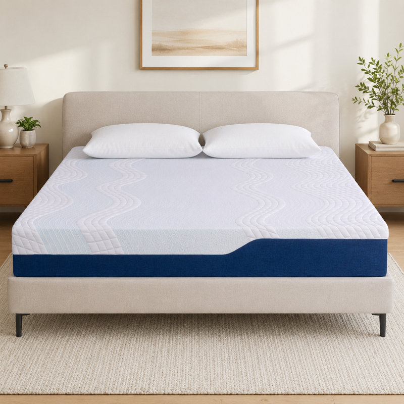 Matelas en mousse à mémoire de forme 6 po Cool (nouveau), sans fibre de verre, toucher moyen, mousse à circulation d'air fraîche, sécuritaire et confortable, matelas dans une boîte
