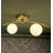 2 - Light Glass Globe Flush Mount Ceiling Light