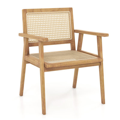Amarvir Indonesia Teak Wood Patio Dining Armchair