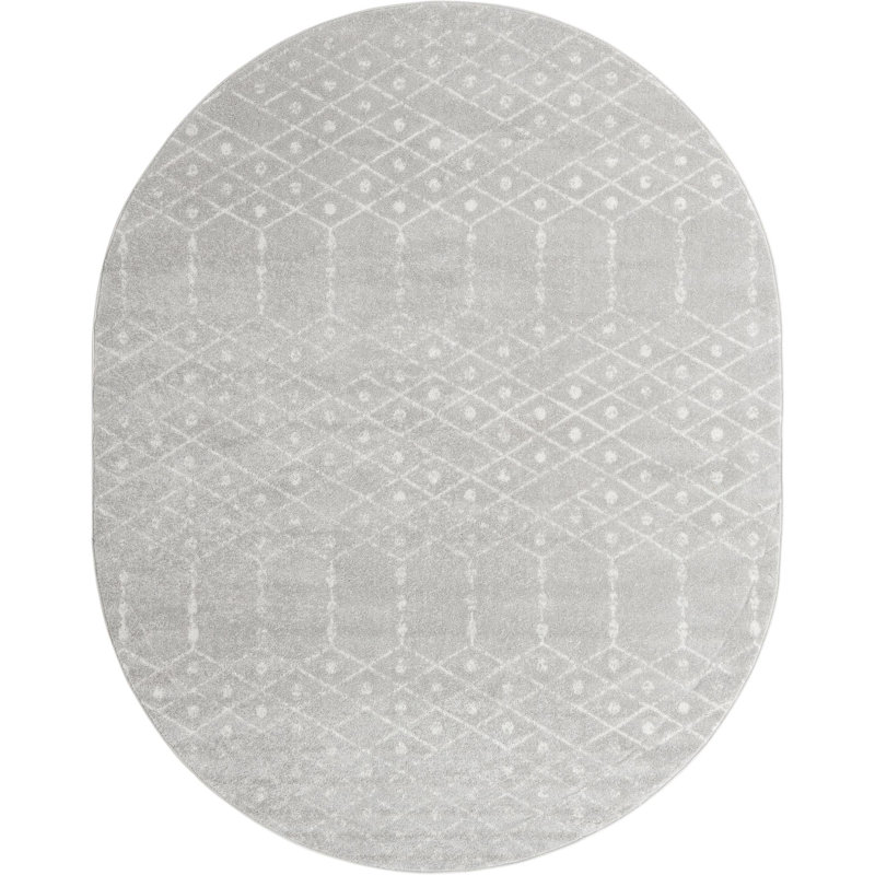 Karg Geometric Indoor Rug, Oval 7'10" x 10'