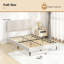 Structure de lit double en velours avec tête de lit à chevrons réglable en hauteur, beige silencieux-2111270393