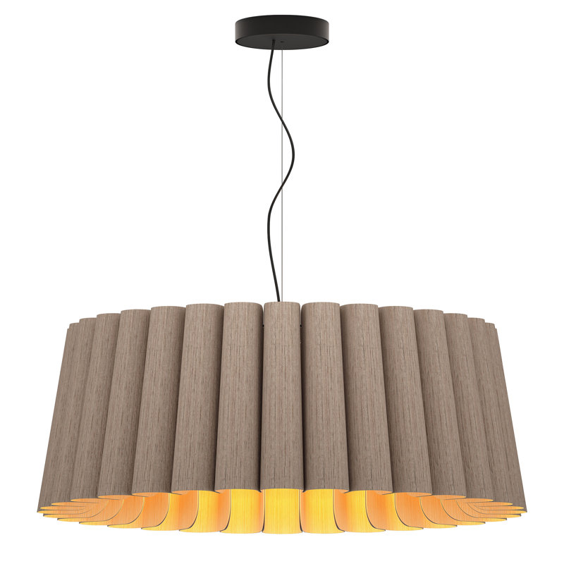 Luminaire suspendu unique à 1 lumière Renata, Chêne gris