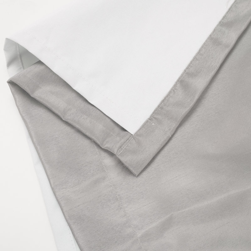 Rideau occultant 100% bleu marine / blanc Pruneda, Noir / gris