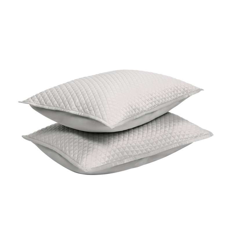 Winthrop Sateen Sham, Standard, Silver Gray