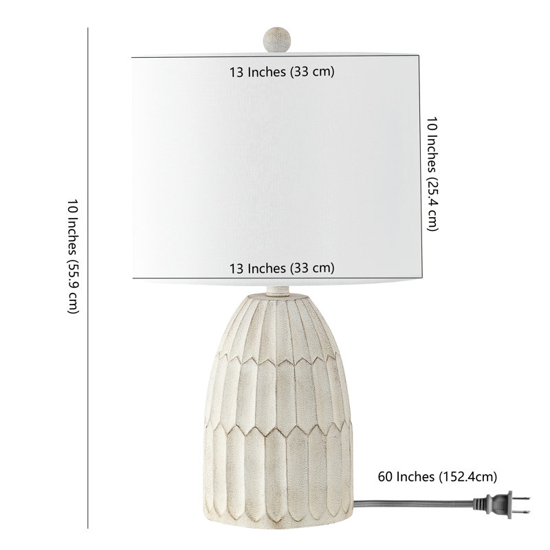 Lampe de table blanche antique 22 po Haslett