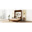 Grand lit escamotable en bois, lit escamotable mural peu encombrant, armoire murale, avec vérins à gaz, noyer-129892486