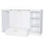 Lit simple blanc avec tablettes et garde-robe - Pièce de rangement longue durée facile à assembler