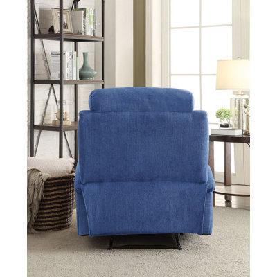 Fauteuil inclinable bleu avec porte-gobelet