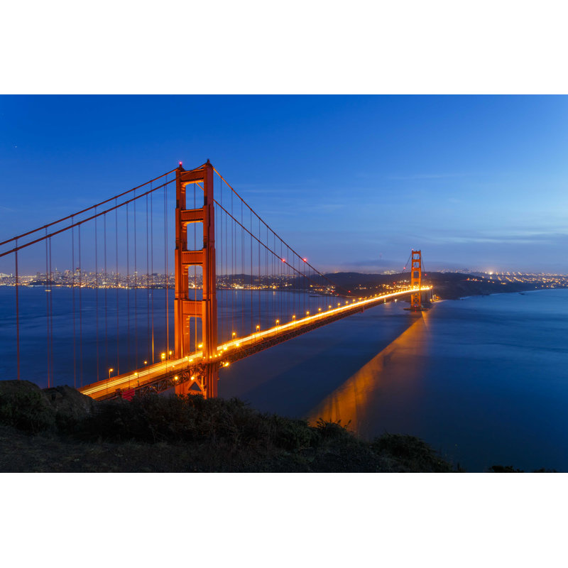 «The Gold Gate Bridge» par Mariuszblach - photographie sur toile tendue, H 8 po x l 12 po