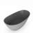 Manhattan 64" x 33" Freestanding Soaking Tub, Solid Surface Stone Resin Oval Bathtub - Gray-248725194
