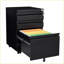 Classeur, bureau mobile à 3 tiroirs avec serrure, rangement légal / format lettre pour le bureau | Noir moderne