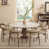 Dark Brown + 6 Dark Walnut Chairs
