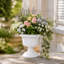 4 pots de pots d'urne grecs, blanc, 12 pouces