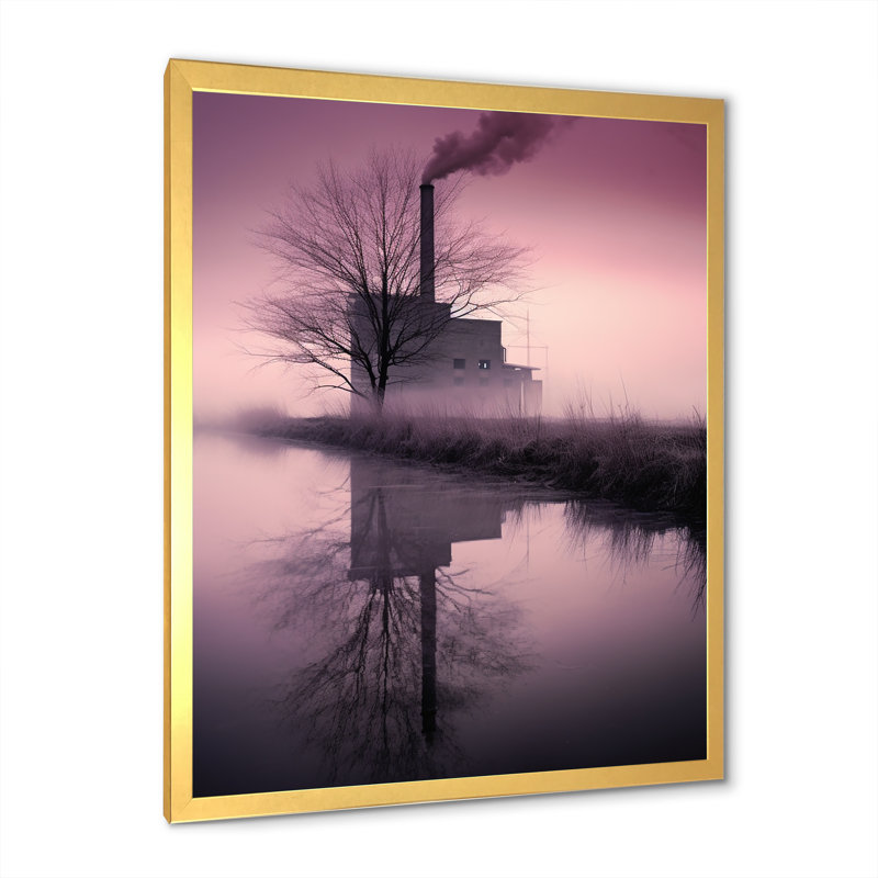 Moody Serenity Factory sur toile, Cadre doré simple, H 32 po x l 16 po x P 1 po