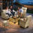 Tommy Outdoor Wicker 4 Person Seating Group With Cushions-1535172264