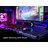 Eureka Ergonomic Music Sensing RGB LED Glass Gaming Desk