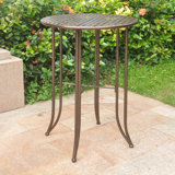 Doric Round Metal Outdoor Bar Table