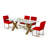 Nataliyah Glass Top Metal Base Dining Table