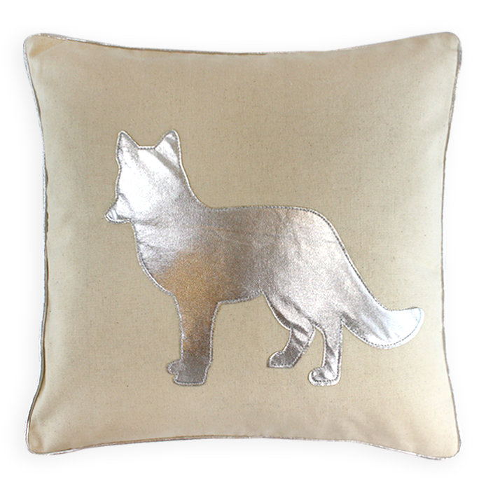  Housse et insert de coussin décoratif décoratif, argent, Plumes