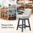 360°Bar Counter Stool with Solid Wood Frame-534398503