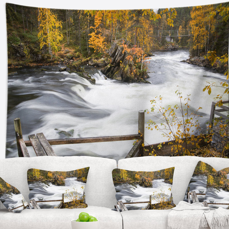 Tapisserie «Fall River over Riffles and Rocks», H 50 po x l 60 po