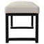 Banc rembourré capitonné Mira Vanilla Boucle