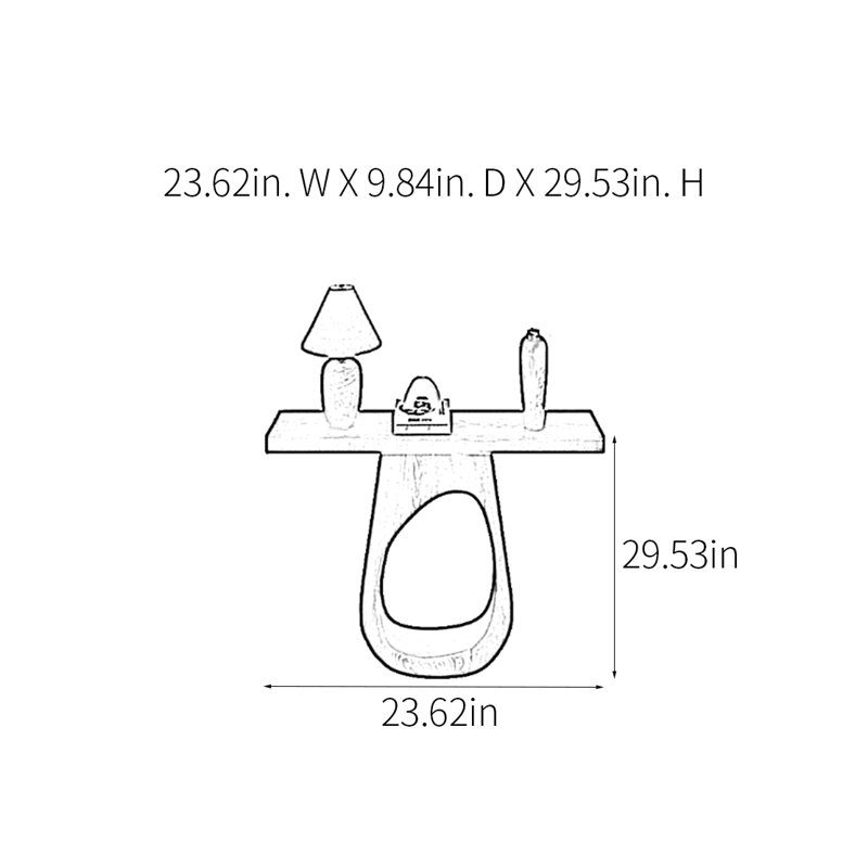 Console Retro Minimalist Art, H 29,53 po x l 23,62 po x P 9,84 po