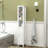 66.92" Tall Bathroom Storage Cabinet with Adjustable Shelves,Slim 1 Doors Freestanding Cabinet with Anti-Tip, Open compartments, for Home, Small Spaces, Bathroom,Kitchen, Living Room