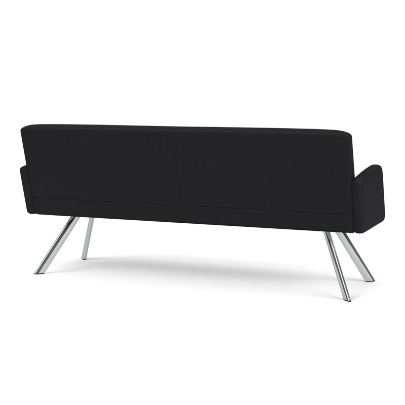 Pieds de canapé en acier Willow, Chrome, Noir Patriot Plus - nettoyez le vinyle avec un lin