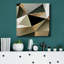 «Gold Polygon Wall II», reproduction encadrée de qualité supérieure - prête à être accrochée-1333153464-1333153467-1333198751