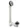 1-1/2" x 12" Sch. 40 PVC Pull-to-Open Bathtub Leg Drain Assembly with Two-Hole Overflow