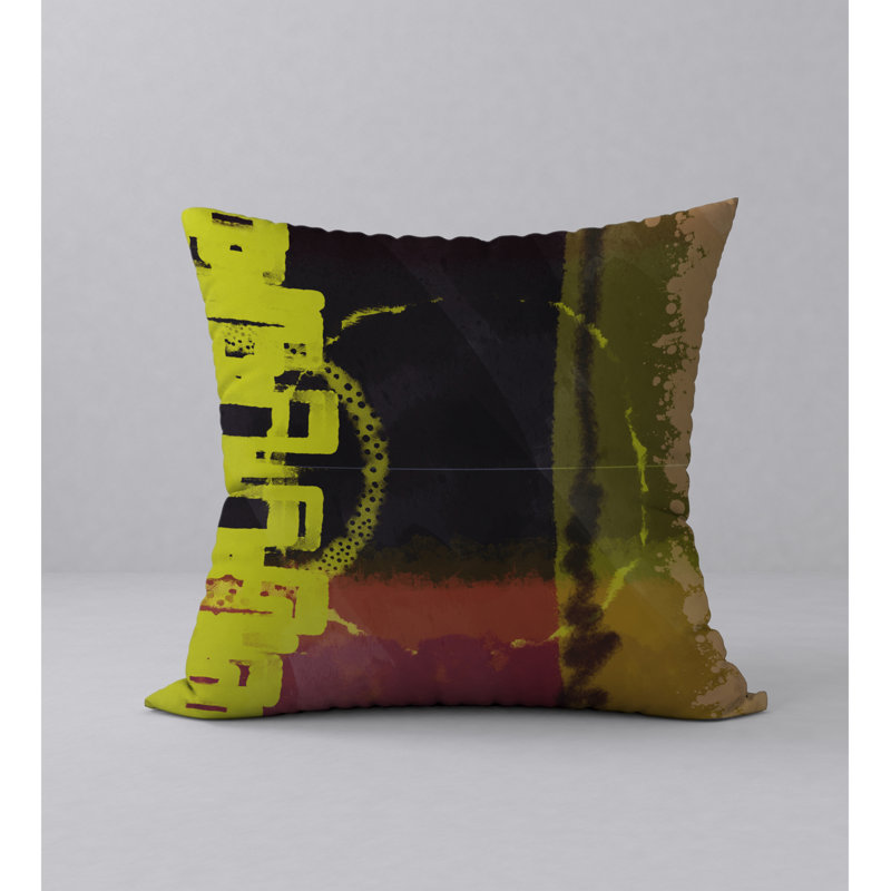 Abstract Reversible Throw Pillow, 24" x 24"