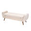 Chenille Upholstered Bench with Flip Top