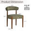 Ensemble de 4 chaises de salle à manger rembourrées, siège extra large de 20 po, confort moelleux profond, tissu moelleux, pieds en bois massif-85919428